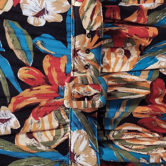 Sleeveless tropical print dress in size 12 from the Caliche Collection - Picture 5 of 12